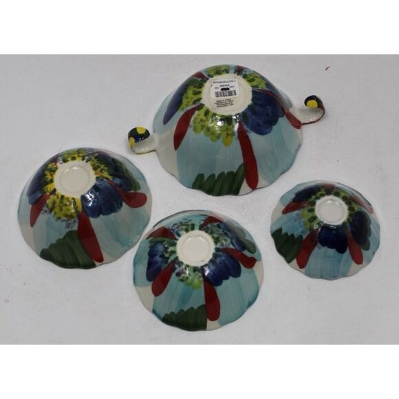 Anthropologie Painted Amaryllis Measuring Cups / New No Box - Picture 4 of 5